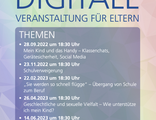 Digitale Medienveranstaltung für Eltern und Erziehungsbeteiligte für das Schuljahr 2022/23